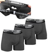 Yohannes Club, Erkek Özel Keseli Pamuklu Boxer, Renk Seçenekli, 3'lü Paket (Antares)