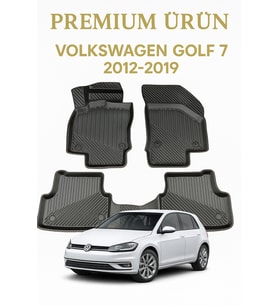Volkswagen Golf 7 2012-2019 Uyumlu 3D Oto Paspas Premium