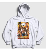 Presmono Unisex Beyaz Poster Film The Good The Bad And The Ugly Kapüşonlu Sweatshirt 252507tt