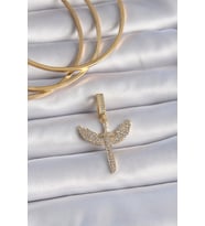 Pirinç Gold Renk Zirkon Taşlı Mikail Model Ajda Charm 5886 - HPSBYI8811-6813
