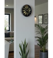 36 Cm Gri Şık Dekoratif Duvar Saati (Standart)