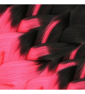 Afrika Örgülük Sen Ombreli 100 Gr. / Siyah / Neon Pembe