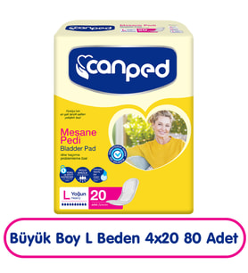 Canped Mesane Pedi L Beden Yoğun 20x4 80 Adet