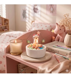 Mumelia Candles Renkli Patiler – Doğal Soya Taştozu Kedi Tasarım Mum - Renkli Toplar