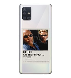 Samsung Galaxy A51 Uyumlu Hızlı ve Öfkeli Minimalist Poster Desenli Şeffaf Telefon Kılıfı