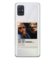 Samsung Galaxy A51 Uyumlu Hızlı ve Öfkeli Minimalist Poster Desenli Şeffaf Telefon Kılıfı
