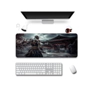 SonicTouch Klavye Mousepad 40x90cm Dikişsiz Pürüzsüz Sıvı Geçirmez Kaymaz Taban Tapınak Savaşçısı