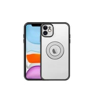 Apple iPhone 12 Uyumlu Kılıf Kamera Korumalı Logo Gösteren Zore Esta Kapak (Siyah)