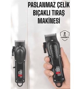 Sıfır Tıraş Makinesi Dijital Göstergeli Paslanmaz Çelik Bıçaklı Taşınabilir