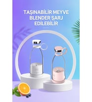 Cam Gövdeli Çevre Dostu Kablosuz Smoothie Blenderı