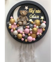 Yeni Doğan Bebek Kapı Süsü (Ledli)