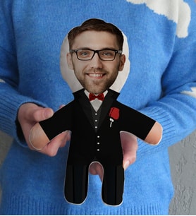 BK Gift Kişiye Özel Fotoğraflı Baba Tasarımlı Bebek Yastık Model 1