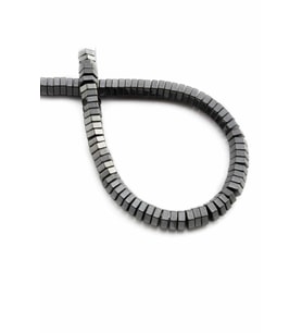 Hematit Taşı Altıgen Kesim Parlak Füme 6x2mm Doğal Taş Dizi