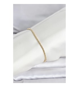 Mey İthalat® CM 14K Gold Renk Burgulu Zincir Model Kadın Bileklik