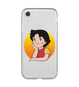 Iphone XR Uyumlu Heidi Tasarımlı Şeffaf Telefon Kılıfı