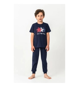 U.s. Polo Kısa Kol Pijama Takım Us2441-4 Lacivert