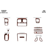 Meriç® Subaru Legacy Ön Torpido Kaplama Maun 12 Parça 1994-1999 (Maun)