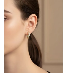 Xuping Gold Taşlı Mini Halka Küpe - 25-xpkp171