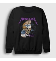 Presmono Unisex Siyah Justice V2 Metallica Sweatshirt 292533tt