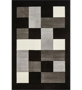 Eliana Home Baskılı, Yıkanabilir Kaymaz Taban Salon Halısı LNA1006 100x150 cm (Siyah)