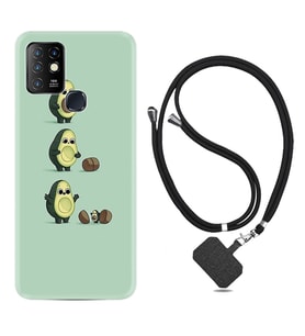 INFINIX Hot 8 9 10 11S Hot 10 Play 10T Kılıf Boyun Askılı Silikon Avokadolar1352