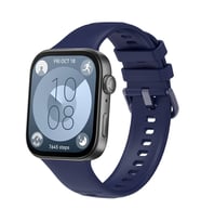 Lexroo Huawei Watch Fit 3 Band Serisi Klasik Kordon Silikon Strap Kayış - Lacivert