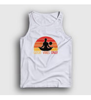 Presmono Unisex Beyaz Good Vibes Only Hediye Yoga Atlet 509001tt