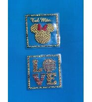 6X6 CM 2 Lİ LEOPAR DESENLİ ŞEFFAF ARMA YAMA DİKİŞ HOBİ AKSESUARI