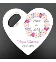 Nikah, Nişan, Kına, Söz, Sünnet, Doğum Hatırası Kalp Açacak Magnet MG Atölye