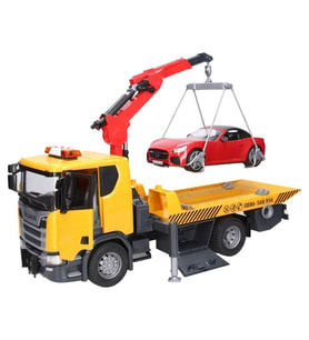 Scania Super 560R Çekici ve Yarış Arabalı Çekici Model Araç Seti (Karışık)