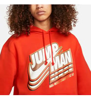 Nike DC9604-673 Air Jordan Jumpman Core Fleece Hoodie Erkek Kırmızı Kapüşonlu Sweatshirt