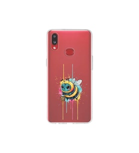 Samsung Galaxy A10s ile uyumlu Splash arı tasarımlı şeffaf silikon kılıf