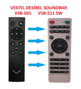 SpeedUF Vestel Desibel Soundbar VSB-501  VSB-511 SW Ses Sistemi Kumandası