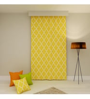 PAREDORA Sarı Geometrik Tek Kanat Fon Perde (Karışık)