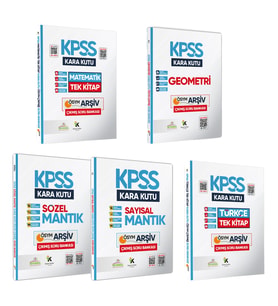 KPSSNİN Kara Kutusu Genel Yetenek Tek Ekonomik Set Paket Konu Özetli Dijital Çözümlü Çıkmış Soru Bankası