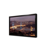 Gece Boğaziçi Köprüsü Çerçeveli Mdf Tablo