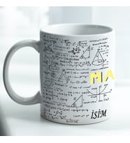 Kişiye Özel İsim Baskılı Matematik Öğretmeni Temalı Kupa Bardak No:015