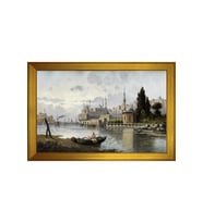 Manzara Temalı Kanvas Tablo 50 x 70 cm Gold Çerçeve