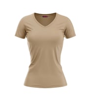 Raru MULIER Kadın Pamuklu Bej Günlük T-shirt