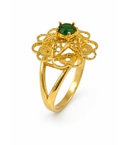 Yazıcılar - 14 Ayar Zümrüt Sultanı Altın Yüzük