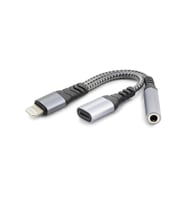 Lıghtnıng To Type-C + 3.5 Mm F Kablo Siyah GJ-012