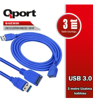 QPORT Q-UZ3030 USB3.0 3MT UZATMA KABLOSU