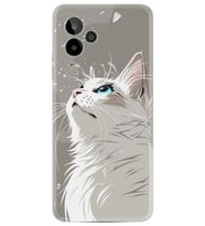 24 Pro Kılıf HD Resim Baskılı Beyaz Kedi StKd -061