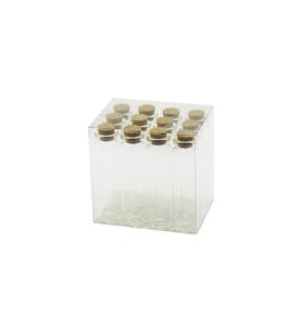 Boş Tüp Cam Şişe - 20 ml - Mantar Kapak
