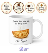Çiğ Börek Temalı Baskılı Kupa Bardak Hediye Porselen Mug