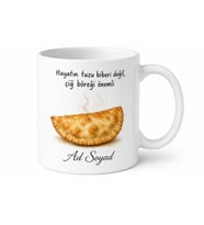 Çiğ Börek Temalı Baskılı Kupa Bardak Hediye Porselen Mug