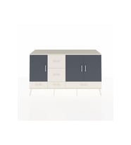 Hyperion Konsol 4 Raflı 5 Çekmeceli 3 Kapaklı 176x44x99 Aytaşı-Antrasit/Aytaşı