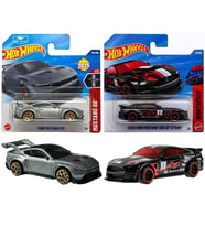 2 Araç Set - Hot Wheels 2020 Ford Mustang Shelby GT500 - Siyah & Hot Wheels Ford Mustang GTD - Gri (1/64)