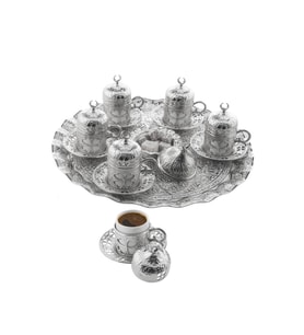 Yonca Yuvarlak 6'lı Kahve Seti Kutulu 113-A-K-11 (Çok Renkli)