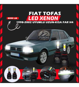 Fiat Tofaş Uzun - Kısa Far Uyumlu Şimşek Etkili Led Xenon Light Series H4
